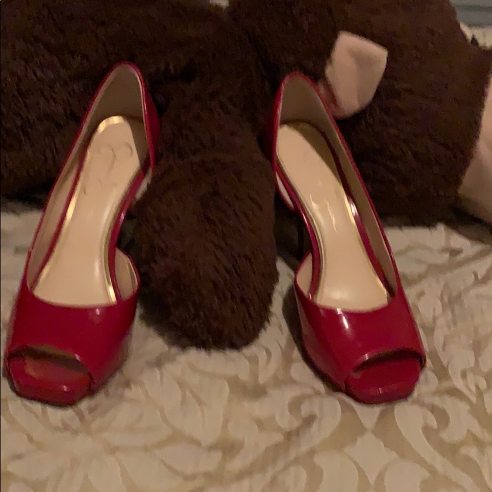 Red patent leather